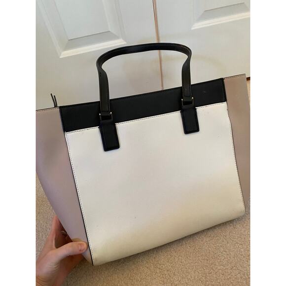 Kate Spade Cameron Laptop Tote, Black White Beige, Laptop Shoulder Bag 399$ - Picture 5 of 8